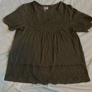 Green Lace Knox Rose Blouse